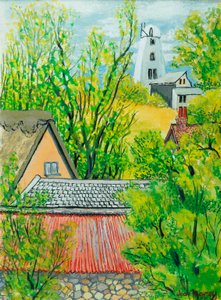 Vue depuis la fenêtre de Cynthia, Dalham, Suffolk - Joan Thewsey